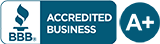 BBB Accredited Business A+ Rating Seal