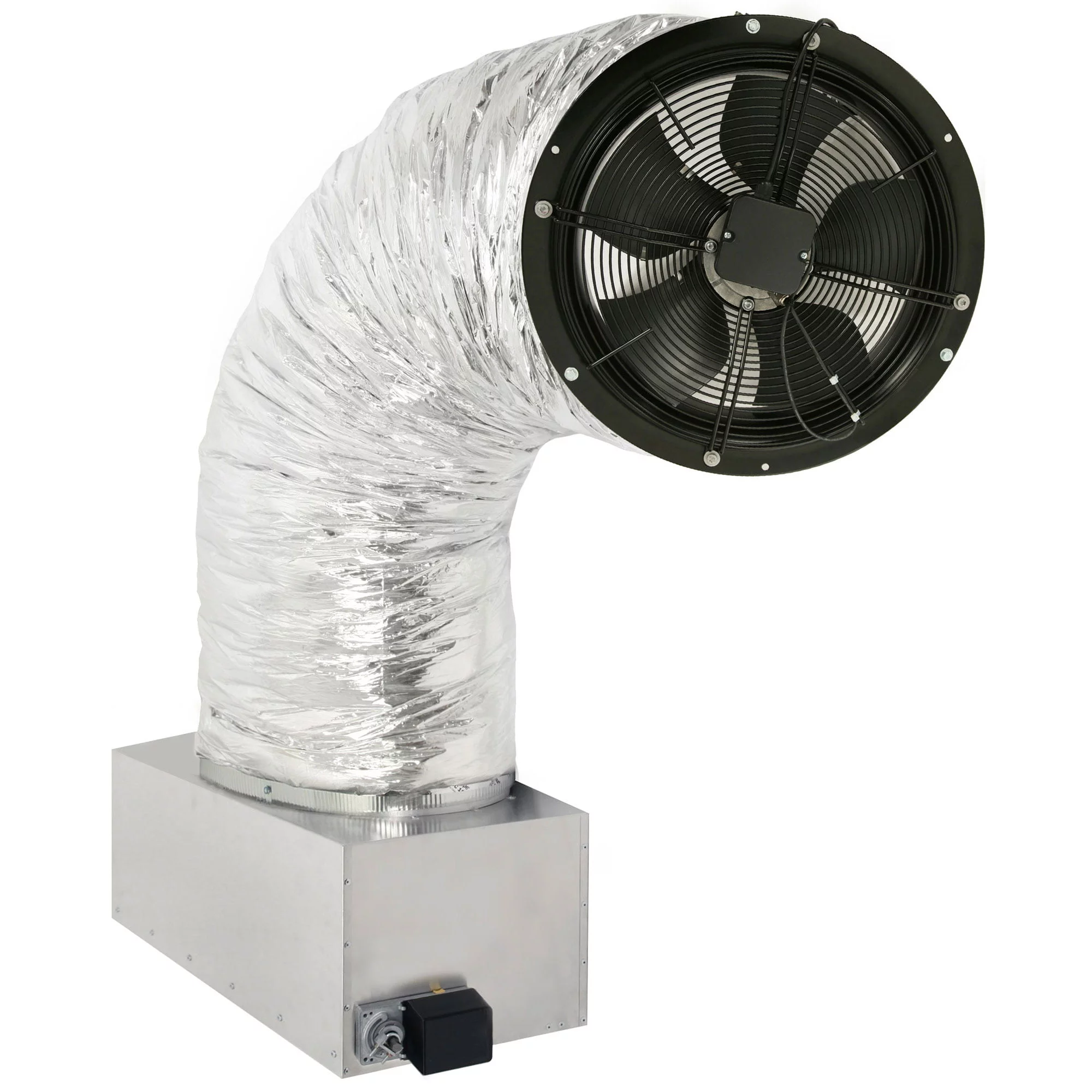 whole house fan on damper box