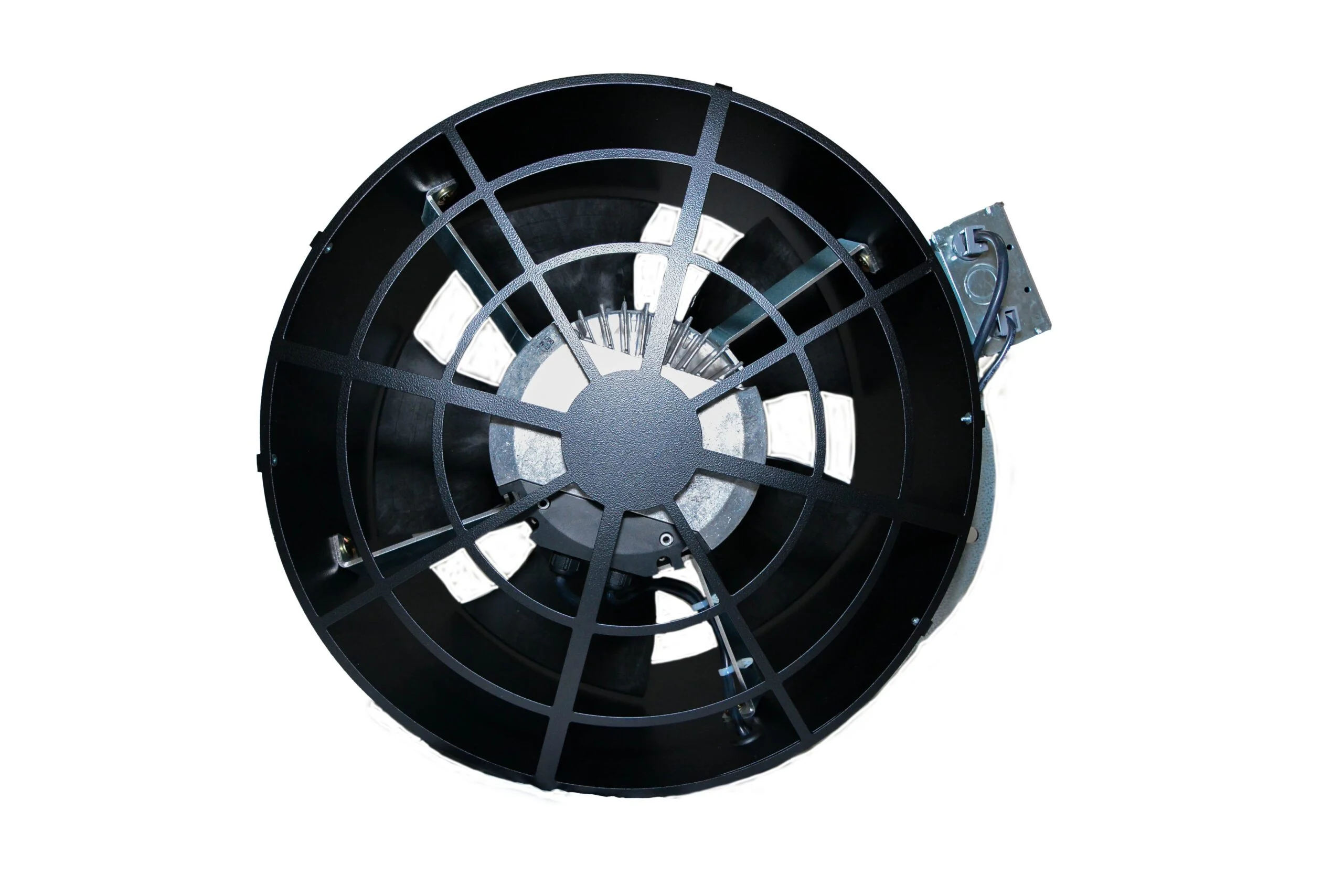 A photo of the CentricAir 4.0 ECM Whole House Fan showing the motor